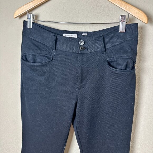 ANTHROPOLOGIE The Essential Trouser Flare Leg Size 8 Black - Picture 4 of 13
